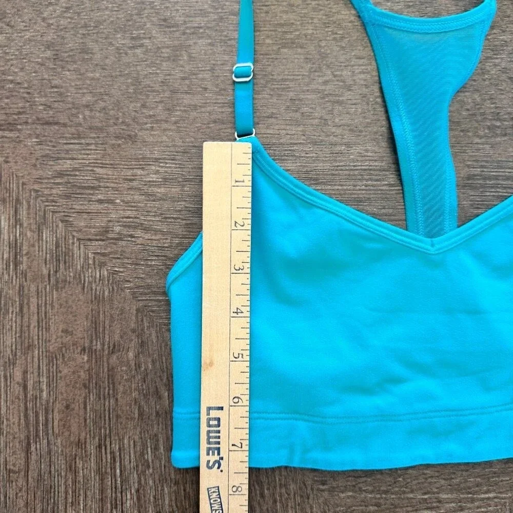 Victorias Secret VSX‎ Sport Cami Sports Bra Turquoise Blue Mesh Racerback Small